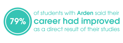 79% of Arden University students say their career has improved since graduating