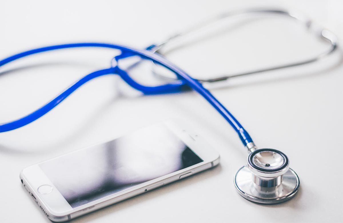 Smartphone and stethoscope